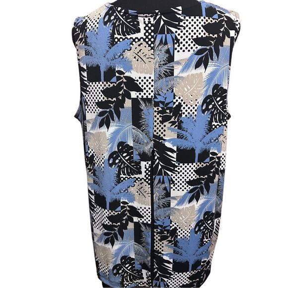 Christopher Banks Women’s Size L Layered Printed Tank Slip On Tunic Tank Blouse - Picture 6 of 11